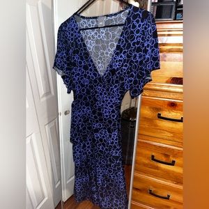 purple wrap dress